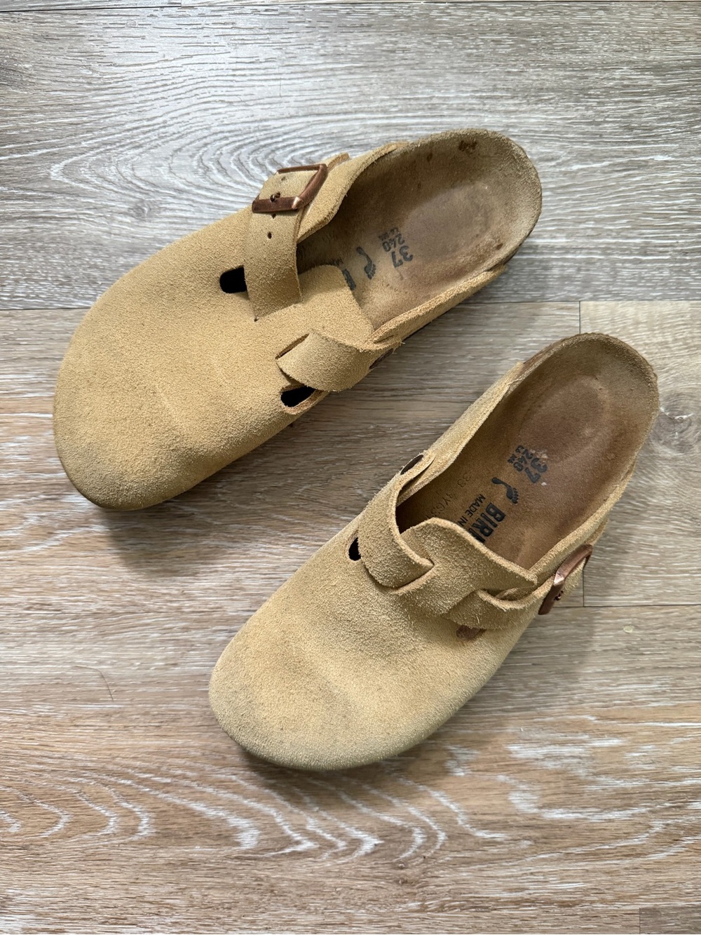 Birkenstock Boston Slip-On Clogs in Tan